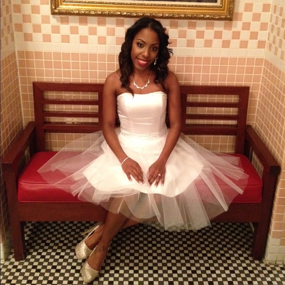 Princess sweetheart Knee-Length Wedding Dress